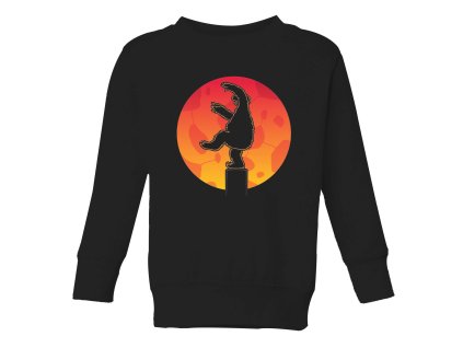Kids sweatshirt black Král džungle na vrcholu