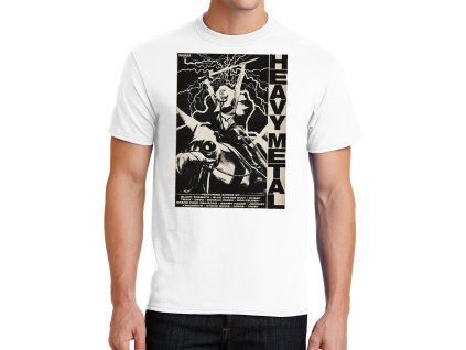 Mens tshirt white Vstup do temného světa Heavy Metalu