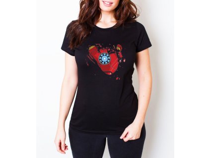 Woman tshirt black Arc reaktor svítí dál
