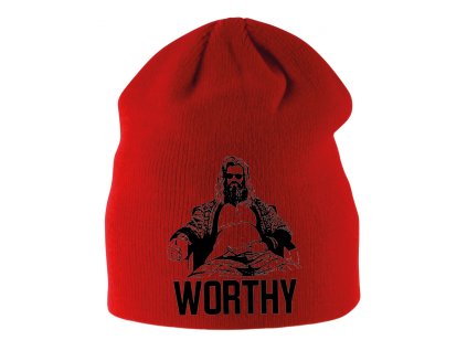 Kids beanie red Triko pro bohy gauče i Valhally