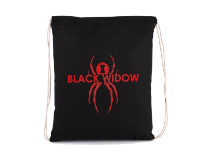 Sack black Black Widow motiv, který uloví každé oko