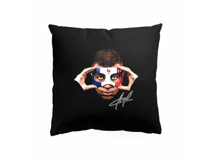 Pillow black Mbappé s francouzskou maskou