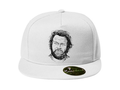 Snapback white Kultovní portrét bud spencer