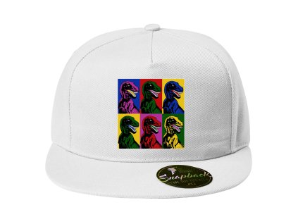Snapback white Když se dinosauři potkají s Warholem
