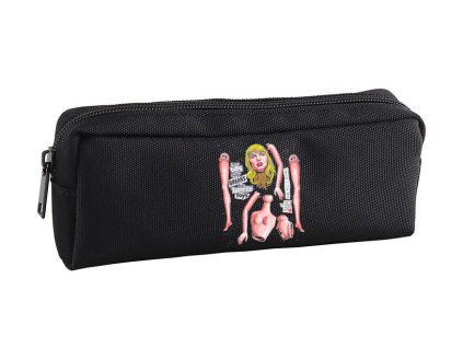 Pencil case black Rozbitá láska v pop art stylu