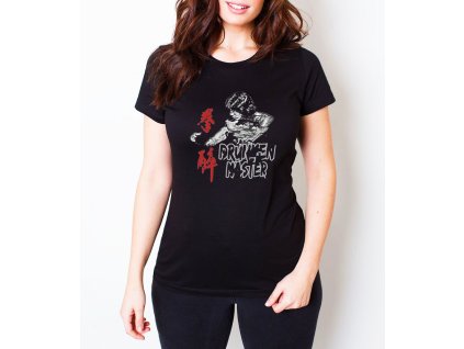 Woman tshirt black Odhal tajemství mistrovského kung fu stylu