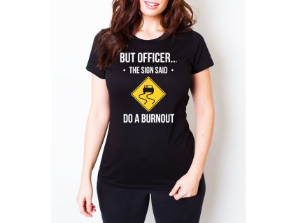 Woman tshirt black Burnout povoleno