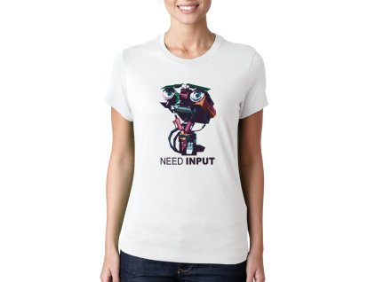 Woman tshirt white Johnny 5 tě potřebuje