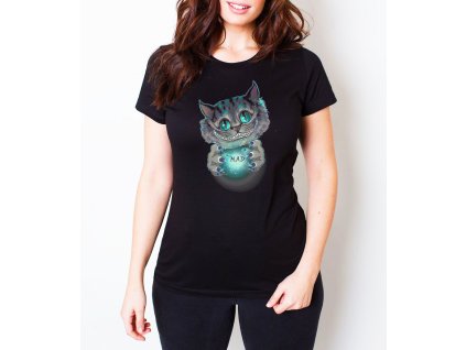 Woman tshirt black Mad? Oh yes. A tenhle kocour to ví nejlíp