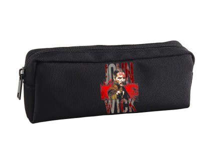 Pencil case black Wick se neptá. Wick jedná