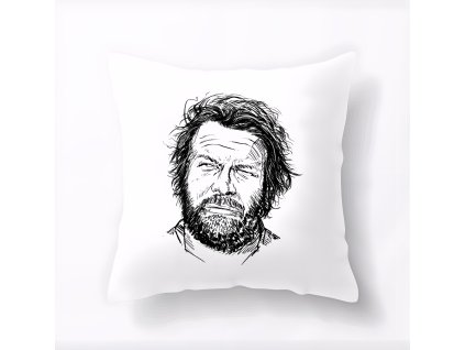 Pillow white Kultovní portrét bud spencer