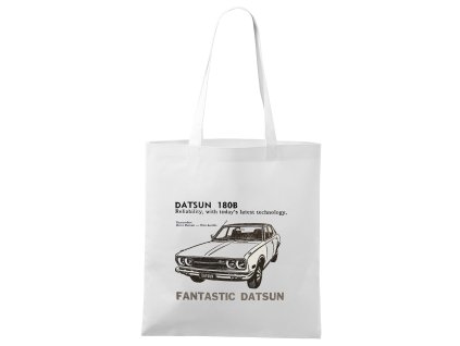Shopping bag white Retro Datsun 180B Ikona