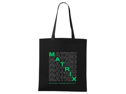 Shopping bag black Únik z Matrixu nikdy nevypadal líp
