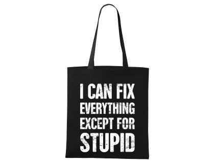 Shopping bag black Opravím Vše Kromě Hlouposti