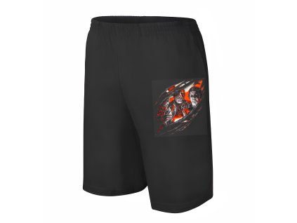 Men shorts black Freddy, Jason a Michael Hororová síla v jednom