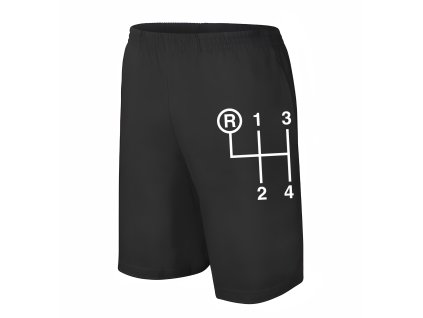 Men shorts black 4 stupňová manuální převodovka