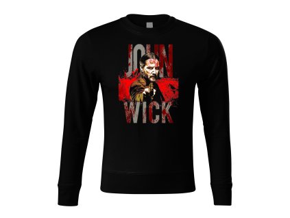 Sweatshirt black Wick se neptá. Wick jedná