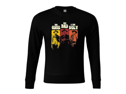 Sweatshirt black Kovbojský motiv, co nikdy nezestárne