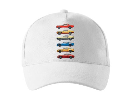 Cap white Mustang Evoluce Šest Generací