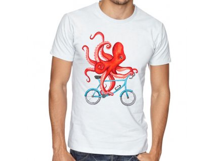 Pánské tričko Cyklista Chobotnice