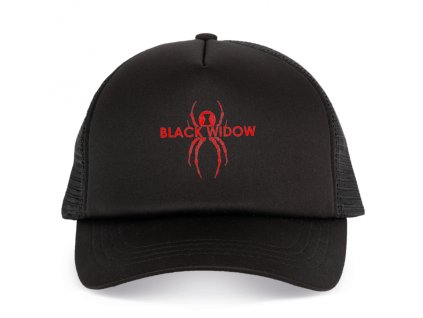 Trucker black Black Widow motiv, který uloví každé oko
