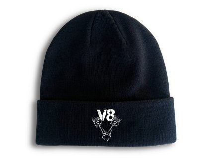 Beanie black V8 síla v každém detailu