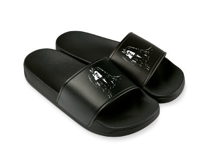 Slippers black Město potřebuje hrdinu