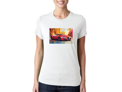 Woman tshirt white Bugatti v barvách podzimu