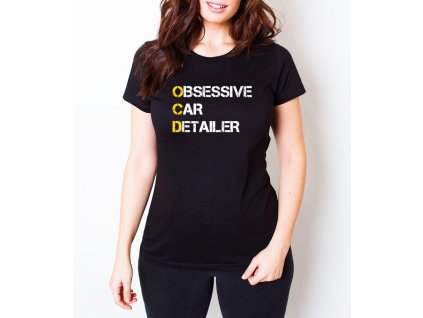 Woman tshirt black Detailer Mánie Pro Profesionály