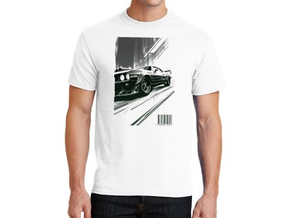 Mens tshirt white Vizuální závodní exploze