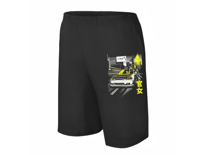 Men shorts black Japan street vibes! Pro fanoušky Hondy a driftu