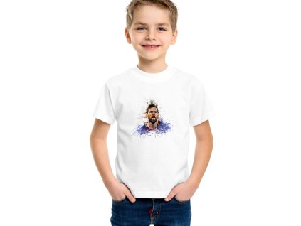 Kids tshirt white Leo Messi – Král Gólů
