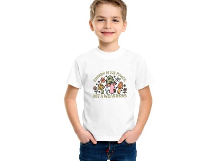 Kids tshirt white Empatie Není Slabost