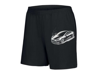 Woman shorts black Tesla Elektrický Šíp Budoucnosti