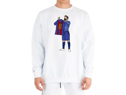Sweatshirt white Messi Provokuje Bernabéu Dresem