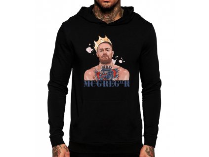 černá unisex mikina s kapucí Conor McGregor