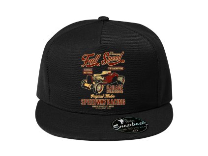Snapback black Vintage motors a vůně benzínu