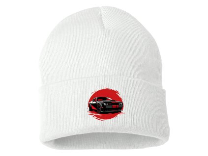 Beanie white Hellcat styl co pálí asfalt