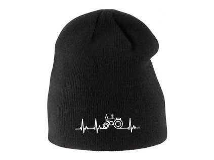 Kids beanie black Když ti traktory pumpují krev – styl pro agronadšence