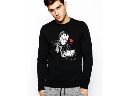 černá unisex mikina s kapucí Darebák
