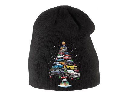 Kids beanie black Vánoční stromeček z Mustangů