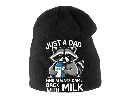 Kids beanie black Táta Vždy Přinesl Mléko