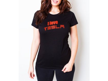 Woman tshirt black Červené srdce pro elektrickou revoluci