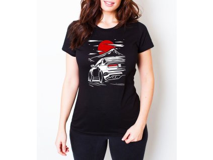 Woman tshirt black JDM Bestie Za Úsvitu