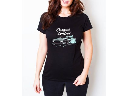 Woman tshirt black Chaos Rychlost Dokonalý Drift