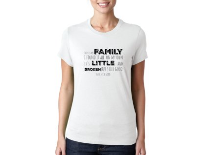 Woman tshirt white Malá Rozbitá Rodina Velké Srdce