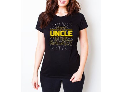 Woman tshirt black Nejlepší Strýc V Galaxii