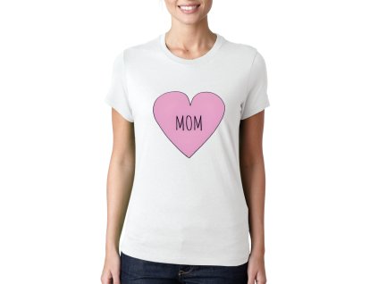 Woman tshirt white Dokonalé srdce pro mámu