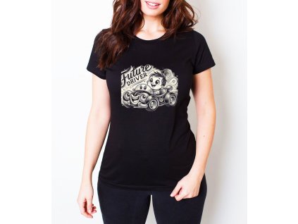 Woman tshirt black Roztomilý Budoucí Řidič