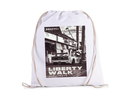 Sack white Liberty Walk Ferrari, japonský retro